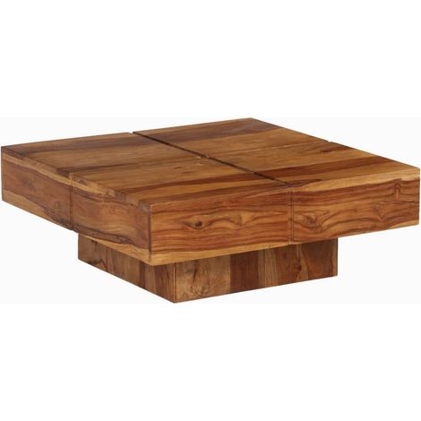 Couchtisch 80x80x30 cm Massivholz Akazie