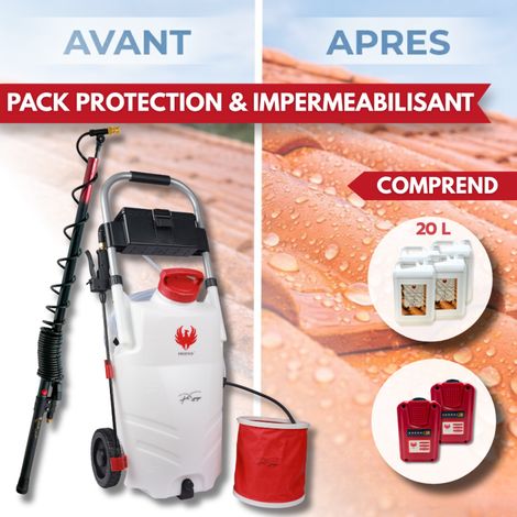 PRO SPRAYER EVO PHOENIX 2 BAT + 5,10 OU 20L ULTRA D'MOUSS + perche télescopique EVO 5.4 m 5 L