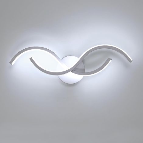 Goeco – Applique murale LED 15W 1687LM – Éclairage acrylique blanc froid 6500K – Design incurvé pour salon, couloir, chambre – 41cm (1/5)
