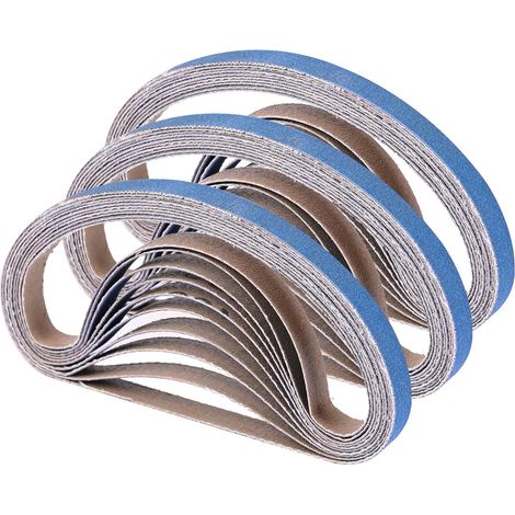 Bandes Abrasives 10 x 330 mm, 30 Pièces Bandes Abrasives Grain 400 pour Ponceuse à Bande pour Métal Bois (1/5)