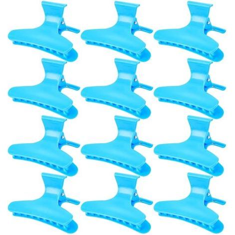 BelleRise – Set mit 12 Schmetterlingshaarspangen, Krallenspangen, blau (1/5)