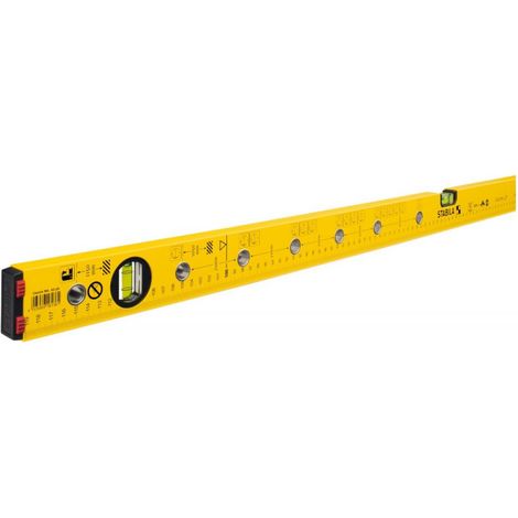 Livella a  bolla STABILA  70 Electric  120cm alluminio  giallo ±  0,5mm/m -  16136 (1/4)