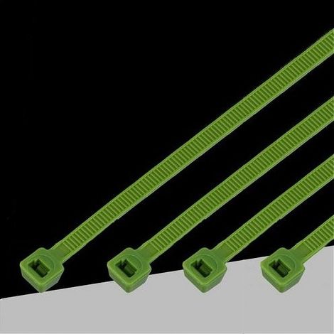 TrAdE Shop Traesio - Set 100pz Fascette Serracavo Autobloccanti In Nylon Verde 4.8mm X 350mm 48-350-v - (1/2)