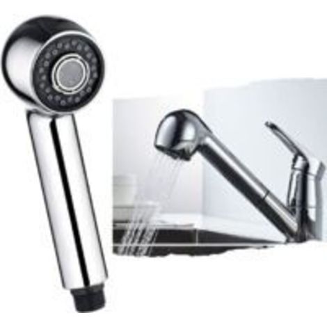 Robinet de cuisine à tête de pulvérisation de rechange Pomme de douche amovible Robinet à 2 fonctions Buse de pulvérisation universelle G1/2 « Connecteur mitigeur pour évier de cuisine