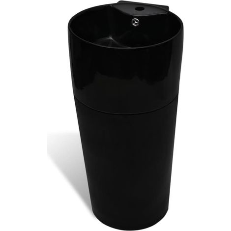 Vasque à trou de trop-plein/robinet céramique de salle de bain