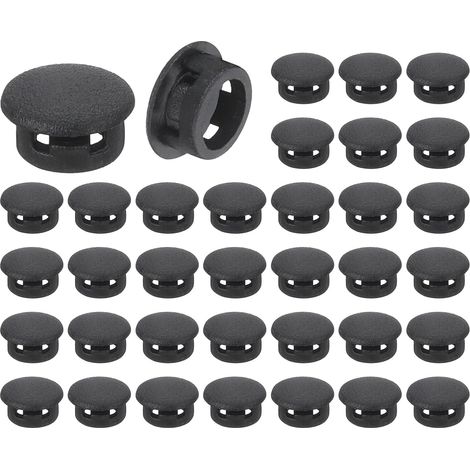Bouchons de Protection pour Pieds - 36 Pièces - Plastique PE Noir - Antidérapant et Anti-rayures - Pour Chaises Tables et Meubles - Diamètre 10mm (1/5)