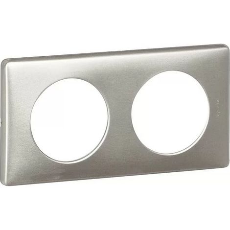Legrand 068922 - Céliane plate - anodized - 2 positions - aluminum
