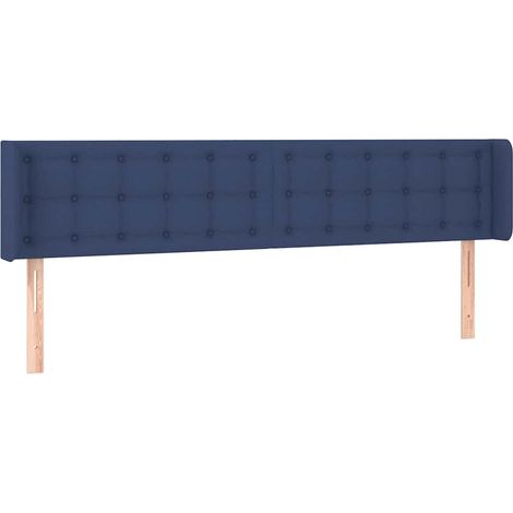Maison Exclusive - Cabecero de tela azul 203x16x78/88 cm (1/5)