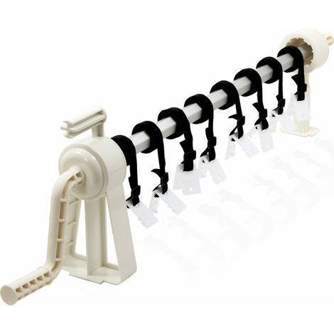 Enrouleur de bâche de piscine 1 à 6 m – Tube télescopique en aluminium – Manivelle antidérapante – 8 sangles de fixation incluses (1/5)