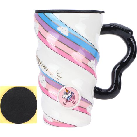 Tasse - Céramique - Avec Couvercle - 520 Ml - Pour Café Vin Thé - Bureau Maison Restaurant - 1 Pièce (1/5)
