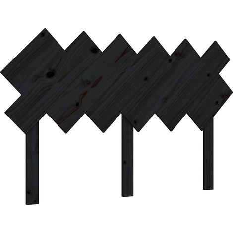 Maison Exclusive - Cabecero de cama madera maciza de pino negro 1 (1/5)