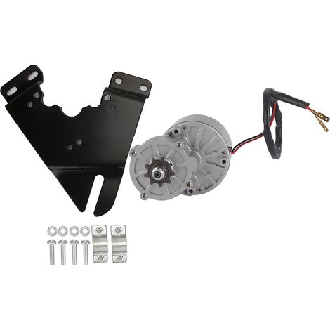Moteur électrique 12V 250W à réduction par engrenages, avec plateau triangulaire, moteur à courant continu à balais, réducteur pour vélo électrique et trottinette (1/5)
