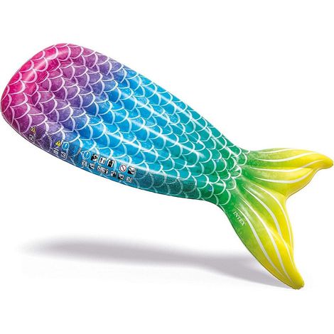 TRADE SHOP - Materassino Design Coda Sirena Multicolor 178x71x18 Cm Gonfiabile Piscina 58788 - (1/5)