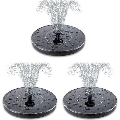 Pompe de fontaine solaire pour bain d'oiseaux avec 6 buses, fontaine solaire flottante de 3,5 W, idéale pour les jardins. (1/5)