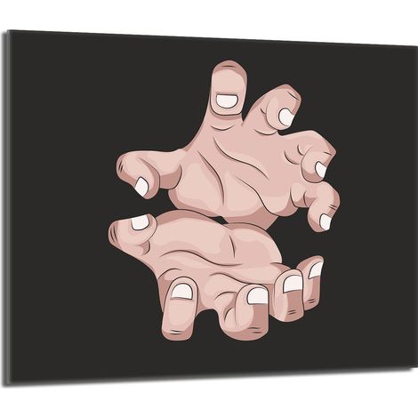 Placa protectora de vidrio para la estufa 60x52 Manos (1/5)