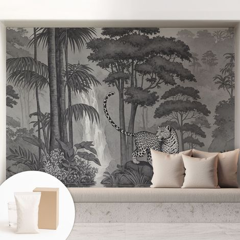 Tapete Vliestapete mit Kleber - Wanddekoration - Wandfolie - 3D Tapete Wand - Wohnungsdeko Tropischer Dschungel 208x146 cm (1/5)