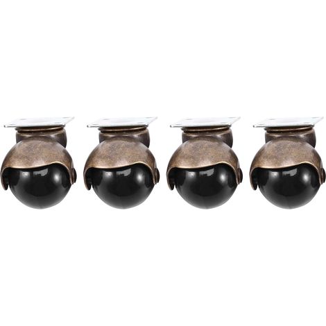 [Set of 4] Swivel castors with cap and top plate - Antique Bronze (3.8 cm without brake) (1/5)