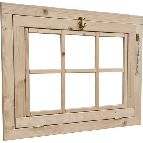 Finestra apribile per casetta in legno | 81 x 61 cm VASISTAS|con plexiglass (1/4)