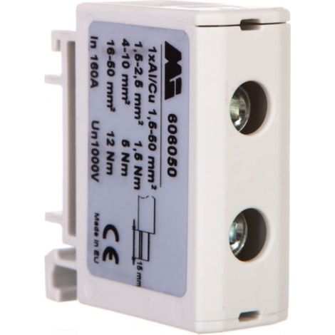 Connettore per binario singolo 1,5-50mm2 grigio EURO OTL 50 1xAl/Cu 606050
