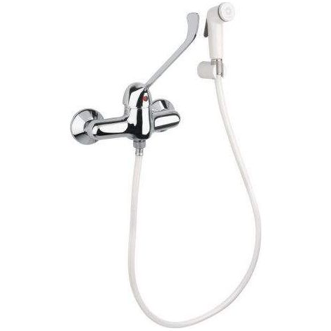 Miscelatore doccia esterno con doccetta igienica bianca Idral Easy 02404  Cromo (1/3)