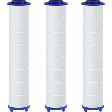 Set di 3 filtri in cotone PP con perline di solfito di calcio per soffione doccia HAPPUP, cartuccia filtrante per sedimenti, filtro per soffione doccia 10,5x2 cm -Crezuo (1/5)