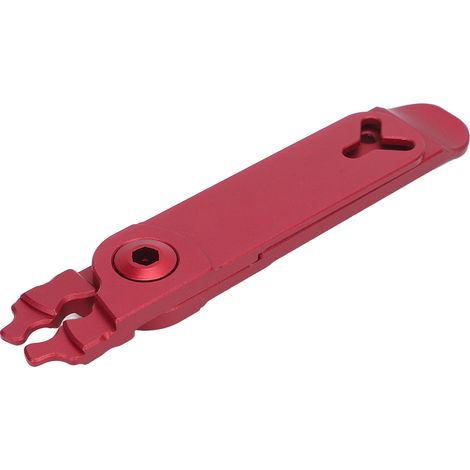 Pince multifonctionnelle 5 en 1 pour chaîne de vélo, en alliage d'aluminium, pour retirer les obus de valve et les maillons de chaîne (réparation rouge). (1/5)