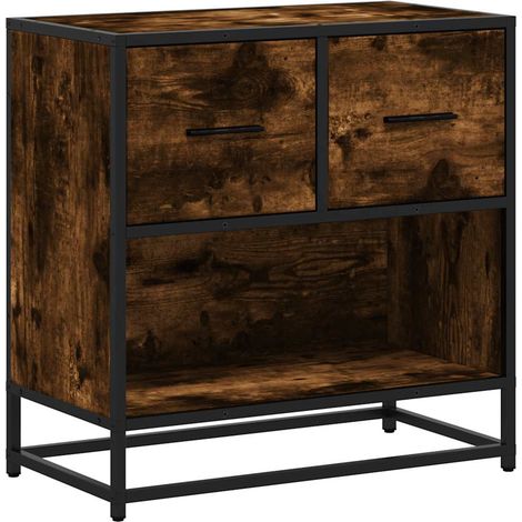 Maison Exclusive - Nachttisch Räuchereiche 60x31x60 cm Holzwerkst