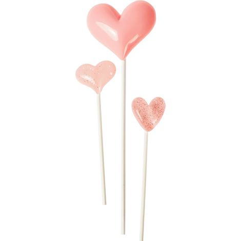 Cuoricini decorativi su bastoncino per San Valentino, 3 pezzi. (1/3)