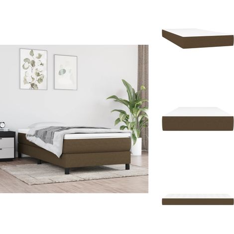 Matelas de lit à ressorts ensachés Marron foncé 90x200x20 cm - Matelas À Ressorts Ensachés - Matelas Confortable - Matelas Support Moyen - Literie - Chambre À Coucher (1/5)