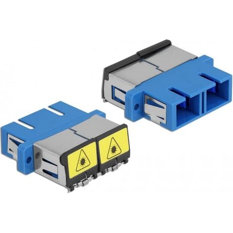DELOCK COUPLEUR LWL SC DUPLEX FEMELLE VERS SC DUPLEX FEMELLE - BLEU 86893