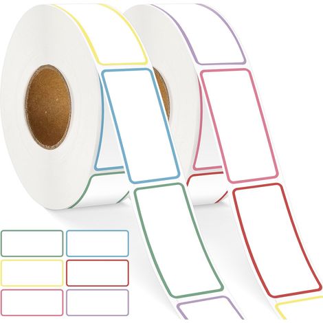 2000 etiquetas para alimentos, 25 x 50 mm, extraíbles, con bordes impermeables. (1/5)