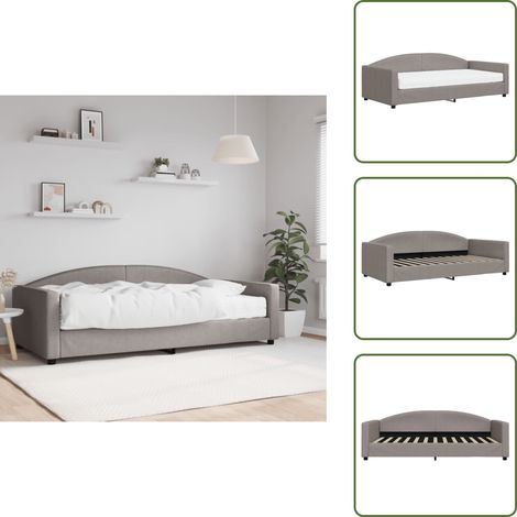 Sofá cama gris - vidaXL Sofá cama con colchón tela gris taupe 100x200 cm - Sofá cama con espuma