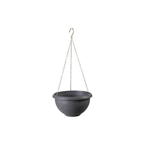 Vaso Sospeso Terrae Basket 35 Grigio Fumo Plastecnic