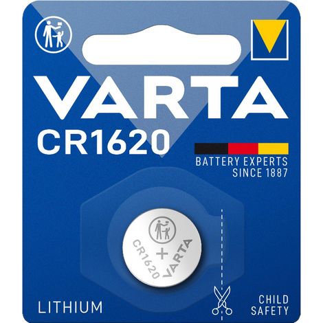 Batteria a bottone al litio Varta CR 1620 per bilancia, orologio e telecomando 3V