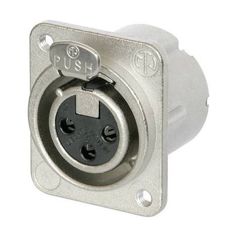 XLR EMBASE FEMELLE, CONTACTS DROITS NEUTRIK NC3FD-LX-M3 NOMBRE DE PÔLES: 3 ARGENT 1 PC(S)