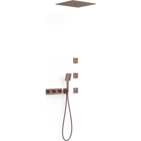Kit robinet thermostatique encastré 4 voies pour douche B-system Volcanic - TRES 30725406VO