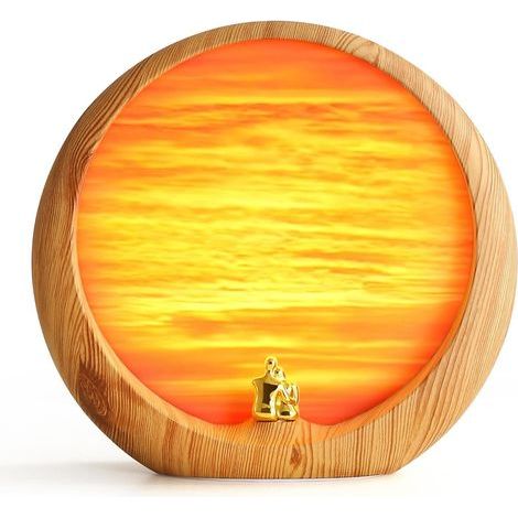Lampe Coucher De Soleil Dorée, Lampe de Table Unique à Intensité Variable, Cadeaux D'amour Pour Anniversaire de Mariage, Saint-Valentin, Fête des mères, Anniversaire (1/5)