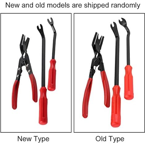 3 Pièces Garniture de Porte Rivets Clips Pinces Attache Dissolvant Extracteur Levier Barre Trousse à Outils Voiture Porte Panneau Enlèvement Pinces (1/4)