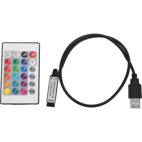 Strip à LED Contrôleur sans Fil Effet Éclairage RVB USB IR pour Lumières Décoratives Bandes (1/5)