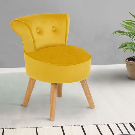 Sillón rana de terciopelo amarillo