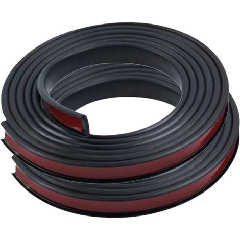 2M Noir Forme de U 25MM Bande de Chant en Melamne Adhesive,Pas de Thermocollant Chêne Chant Plan de Travail Bande de Garniture,Caoutchouc Souple TPE Placage Bois Couvre Chant pour Meubles (1/5)