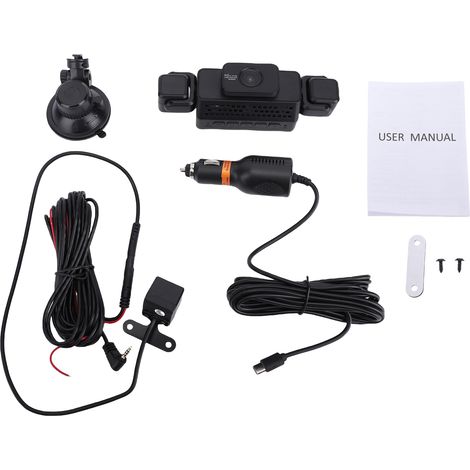 Dashcam 4 canaux 1080P avant arrière gauche droite – WiFi vision nocturne mode stationnement boucle 170° détection collision (1/5)