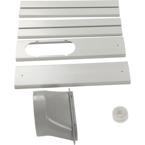 Kit de ventana para aire acondicionado portátil, unidad de aire acondicionado portátil mejorada, deflector de ventana ajustable sin costuras para tubo de 150 mm (1/5)