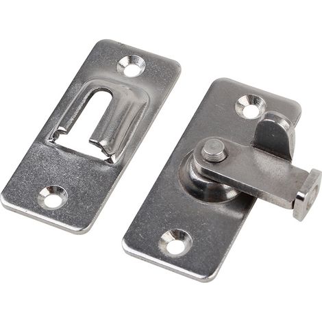 Lot de 2 quincaillerie de Porte Boucle de Porte coulissante Acier Inoxydable 90 degrés Verrouillage à Angle Droit Quincaillerie Outils Porte de sécurité Boulon de fenêtre Outils de quincaillerie de Po (1/5)