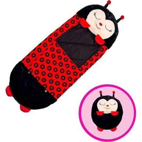 Coussin de sac de couchage pliant, 2 en 1 épaissi sac de couchage créatif pour enfants Licorne bébé tout - petit Cartoon chaud anti - coup de pied par pyjama clip coton, coccin noire