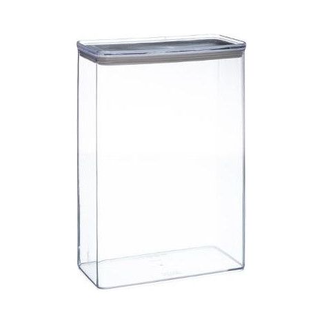 5Five Simply Smart – Boîte de conservation rectangulaire 4,3L – Dimensions 20x10x27 cm – Plastique transparent avec couvercle hermétique – Pour aliments secs et frais (1/5)