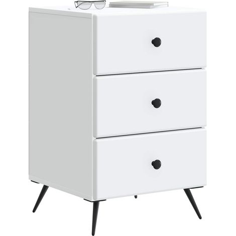 Comodino Armadio da Notte Mobiletto da notte Bianco 43 x 41 x 66,5 cm Legno ingegnerizzato (1/5)