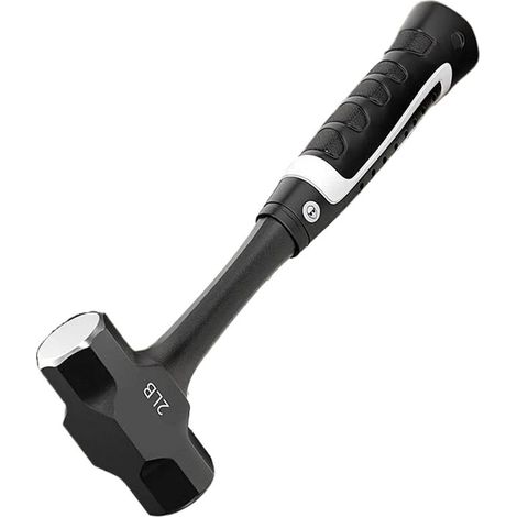 Vorschlaghammer • Aus Kohlenstoffstahl mit Achtkant-Kopf • Schockabsorbierender Fiberglas-Stiel • Für Abbruch-, Bau- und Renovierungsarbeiten • Robuster Maurerhammer mit Sicherheitsgriff，（2LB ）