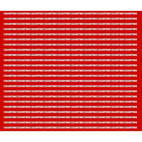 Selbstklebende Zahlenaufkleber, 3 mm, rot, matt (1/3)