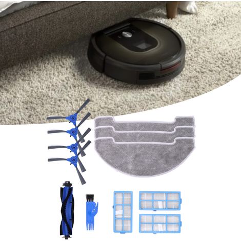 Kit de Pièces de Rechange pour Aspirateur Robot Proscenic 850T avec Brosse Latérale et Filtre HEPA - 4 Brosses Latérales, 3 Filtres, 3 Lingettes, Brosse Principale - Haute Compatibilité, Facile à Inst (1/5)